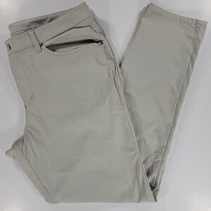Lululemon ABC Slim Fit 5 Pocket Pant 36x33 Golf Casual Chino Warpstreme Khaki